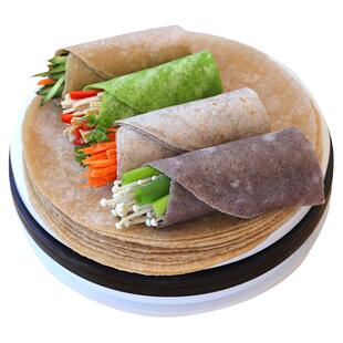 黑全麦卷饼单饼主食即食饼类粗粮方便速食筋饼春饼菠菜荞麦卷饼