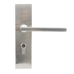 德尔特净化门锁彩钢板铝材洁净室执手锁DS601-D11-G配边距70单舌