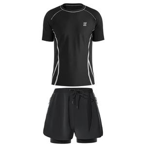 泳衣男款专业防尴尬大码宽松双层游泳裤防晒男士泳衣套装男青少年