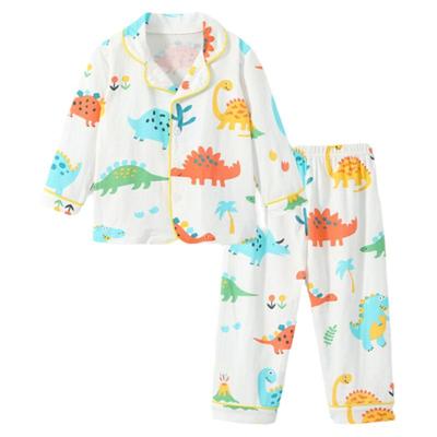 婧麒立领儿童睡衣春秋款家居服