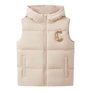 Champion冠军男女童亲子装25冬潮流防风白鸭绒保暖休闲羽绒服马甲