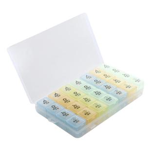 药盒便携7天大容量一周药盒子分装小号迷你药品胶囊定时