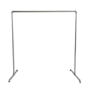 钢管晾衣架阳台服装展示架单杆式夜市落地镀锌水管摆摊简易衣服架