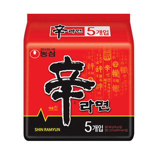 辛拉面 韩国进口农心辛拉面五连包120g*5方便面速食韩国泡面香辣