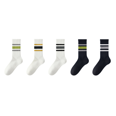 【10A抗菌】条纹百搭纯棉吸汗男