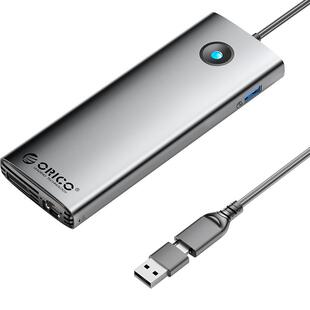 奥睿科适用macbook拓展坞typec全功能电脑usb多接口扩展器displaylink转换器HDMI四屏异显集线器HUB读卡器TF