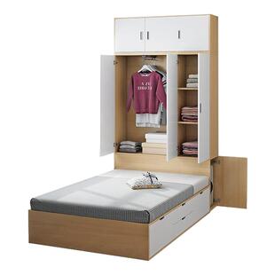 小户型榻榻米床衣柜组合储物衣柜床多功能床柜一体踏踏米床定制