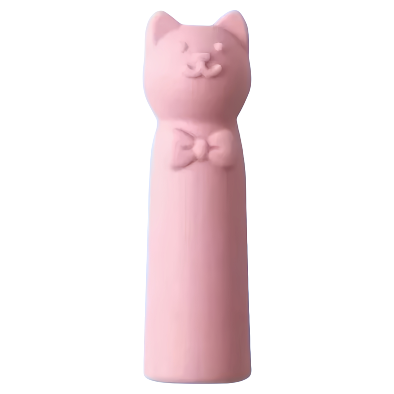 卡通小猫铅笔套小学生保护套儿童硅胶三角铅笔帽护套可当橡皮擦