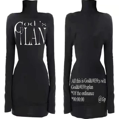 Godsplan*上帝计划/立领包臀裙