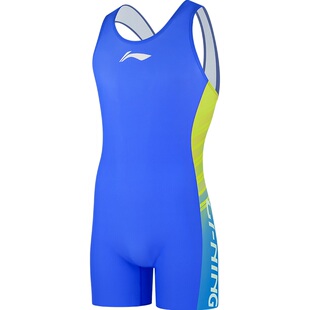 李宁摔跤服举重服男中国式女自由式连体摔跤胶衣摔跤衣衣服训练服