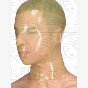 包邮 默认鼻孔款 性感乳胶头套男女通用 面罩 水灵乳胶衣面具 新疆