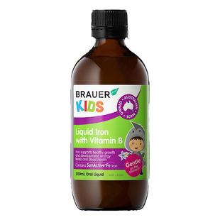 Brauer蓓澳儿儿童补铁口服液补血铁剂婴儿补铁宝宝贫血维B铁补血