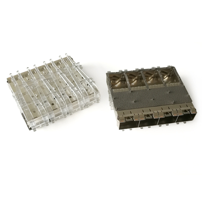 sfp28光笼子屏蔽罩1x4透明导光柱