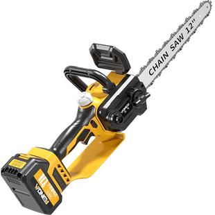 无刷充电式电锯家用小型手持高速链条锯大功率锂电池大容量电链锯