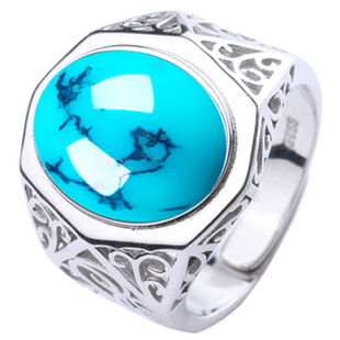 S925银镀金男戒指空托13*18镶嵌16*20 15*19戒托12*16 9*12 11*15