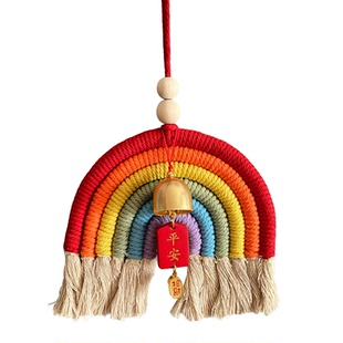 平安符喜乐彩虹挂饰祝福家居房门装饰挂件乔迁装饰门上装饰品卧室