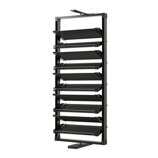 薄旋转鞋架360度柜内抽拉鞋架大容量拉篮翻转五金柜内置旋转鞋架