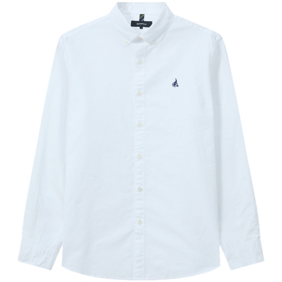 滨波休闲优雅撞色logo翻领衬衫