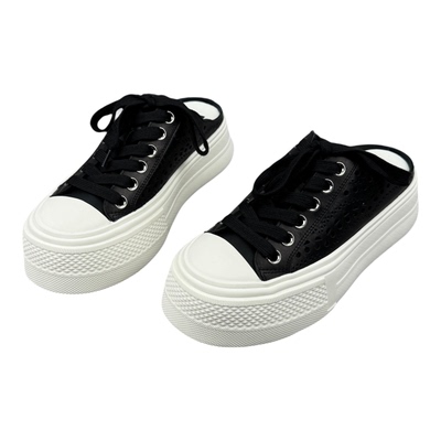 增高厚底包头拖鞋女透气休闲半拖