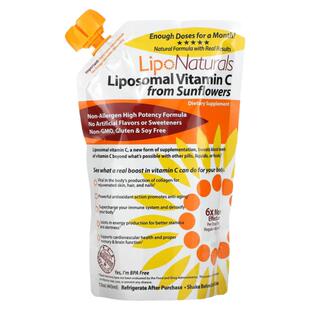 Lipo Naturals葵花脂质体维生素C高含量浓缩机体抵御肌肤帮助
