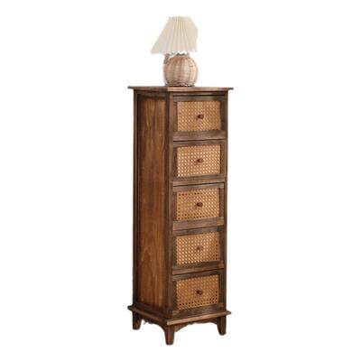 复古床头柜卧室夹缝收纳柜子斗柜