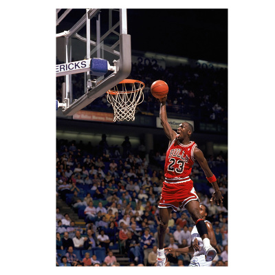 乔丹海报NBA篮球明星高清自粘墙