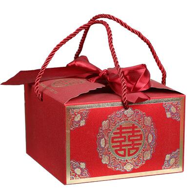 新款婚礼喜糖盒包装盒手提袋袋子