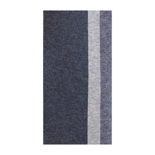 上海故事秋冬新款男士围巾针织条纹格子绵羊毛保暖送爸爸休闲围脖