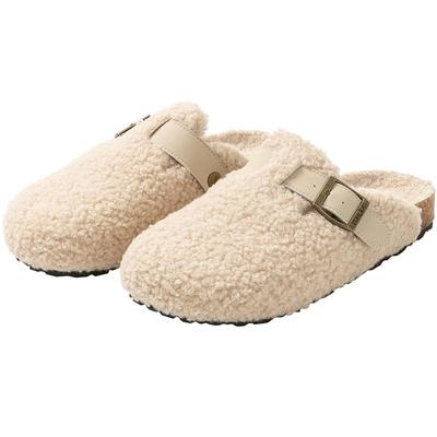 冬天时尚休闲一脚蹬包头棉拖鞋女