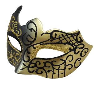帅气古风年会装扮面罩圣诞半脸舞会彩绘面具威尼斯男女士金粉面罩