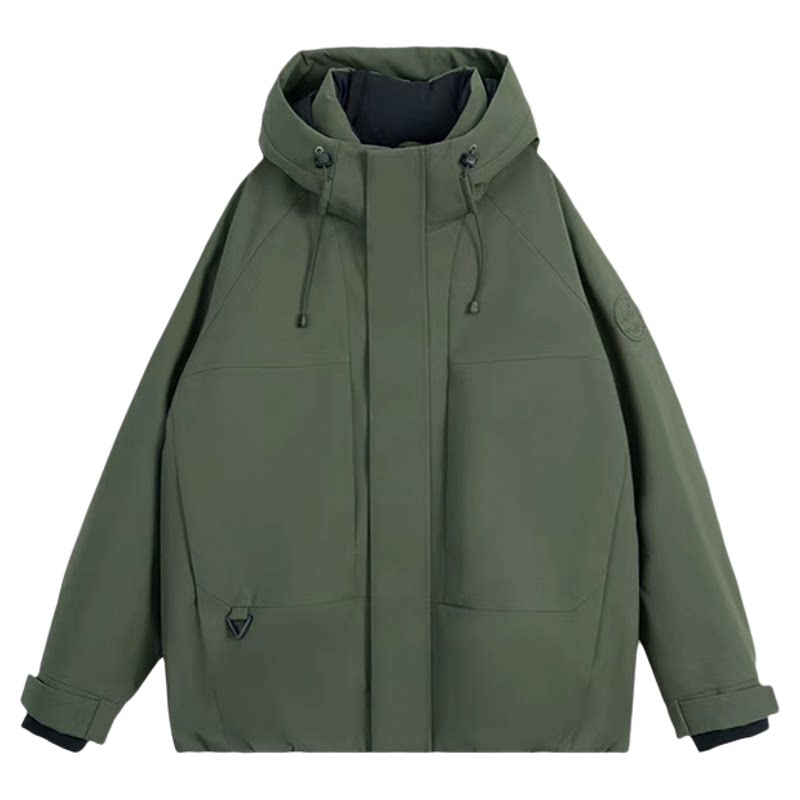 王一博同款鸭鸭短款羽绒服男冬季加厚青少年防寒服2025年新款外套