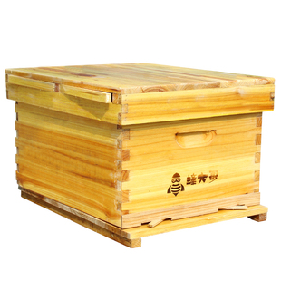 新款中蜂蜂箱全套活底十框七框不锈钢纱盖小型杉木中意标准不煮蜡