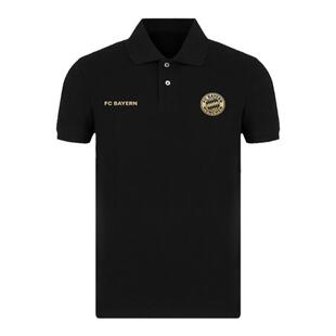 【官方正版】拜仁慕尼黑足球俱乐部｜黑金POLO球迷商务衬衫短袖