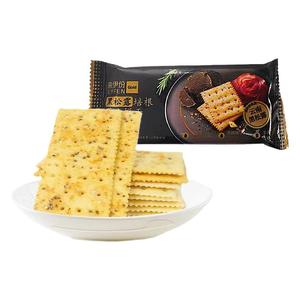 来伊份黑松露培根藜麦饼干奇亚籽苏打饱腹充饥小包装休闲小吃零食