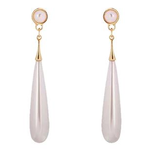 Exhibition/览物馆珍珠耳环女长款耳坠高级感简约大气耳钉耳饰