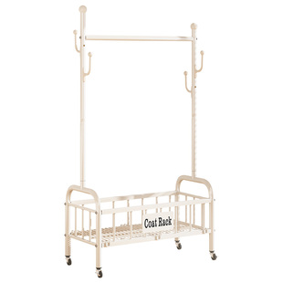 简易衣帽架落地家用室内晾衣架可移动卧室挂衣服架子多功能挂衣杆