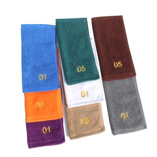 4d厨房专用毛巾定制logo酒店餐饮分类色标管理带数字编号吸水抹布