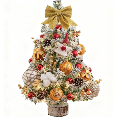 迷你圣诞树节日家用装饰套餐带灯