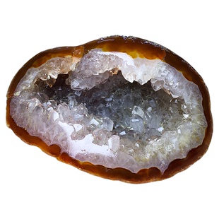 天然玛瑙聚宝盆砂糖晶洞黄红白水晶簇原皮原矿标本桌面装饰品摆件