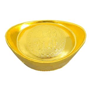 小合金元宝摆件道具仿真银元宝迷你玩具进宝金元宝铜缸聚宝盆剧本