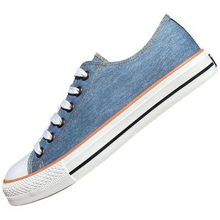 回力帆布鞋男鞋2025春季新款休闲牛仔布鞋透气低帮百搭运动板鞋男