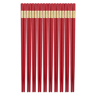 唐宗筷红色筷子家用高档新款耐高温防滑喜事合金筷子商用结婚乔迁