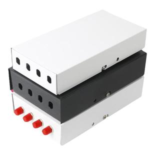 大/小款白/黑色迷你光端盒圆口光纤盒FC-ST4口光纤终端盒4口光缆接线盒室外接续盒4芯光纤熔接盒4口光钎盒