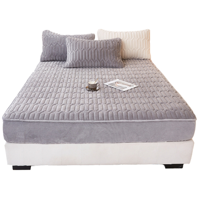 牛奶绒床笠罩秋冬加绒床垫保护罩