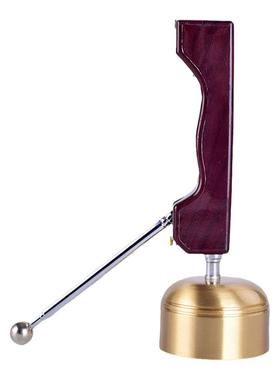 佛具自动引庆黄铜合金日式铜罄手摇铃喜庆铜擦铪子一对铜钵铛子