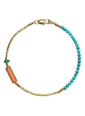 入锦 常仪系列 春《五月》绿松石极细款手链