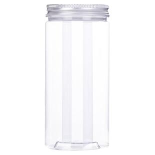 大号塑料瓶10系50个铝盖饼干坚果食品爆米花桶密封罐透明包装罐子