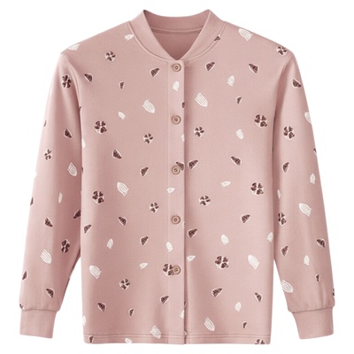 妈妈秋冬纯棉开衫上衣女大码宽松外套中老年人秋衣秋裤毛衣保暖衣