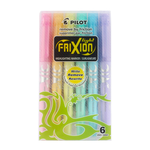 日本PILOT百乐热可擦荧光笔套装SW-FL磨摩擦淡色记号笔重点标记笔