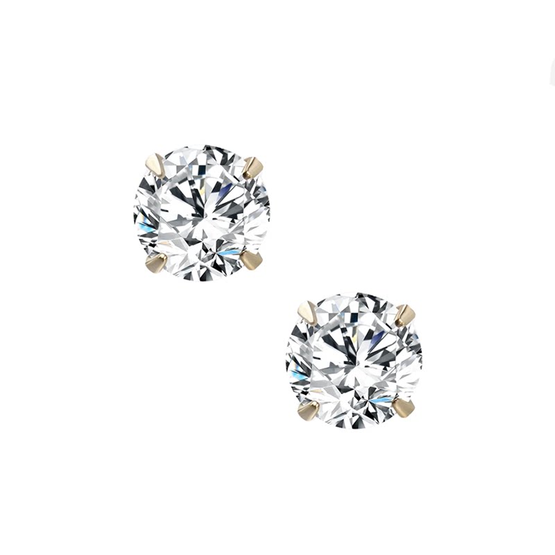 14K黄金 must have! 媲美真钻 经典百搭锆石K金耳钉耳饰 极简通勤